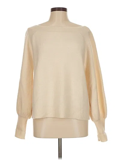 Pre-owned Club Monaco Cashmere Pullover Sweater In Ivory