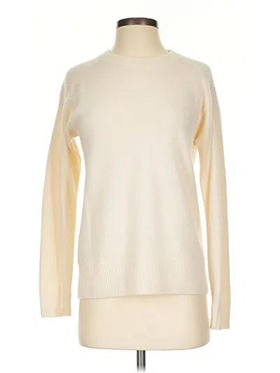 Pre-owned Club Monaco Cashmere Pullover Sweater In Ivory