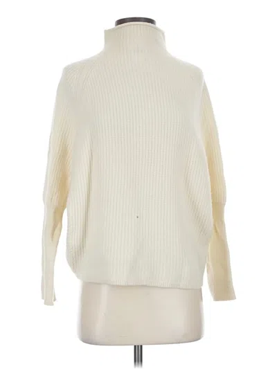 Pre-owned Club Monaco Cashmere Pullover Sweater In Ivory