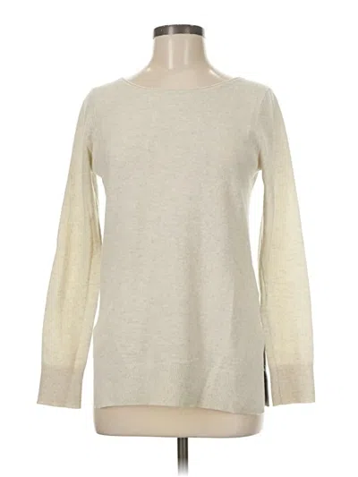 Pre-owned Club Monaco Cashmere Pullover Sweater In White