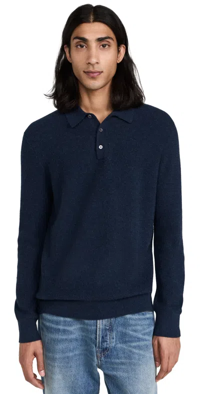 Club Monaco Cashmere Refined Racking Polo Navy