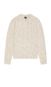 Club Monaco Chunky Cable Mock Neck Sweater In 混奶油色