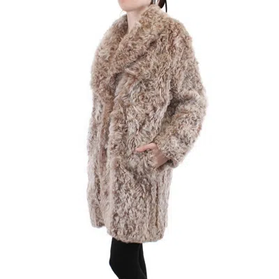 Pre-owned Club Monaco Coat, Women's Kay Shearing Fur Coat, Pink Rose, Msrp: $2195