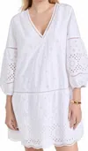 Club Monaco Eyelet Mini Dress In White In White