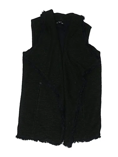 Pre-owned Club Monaco Faux Fur Vest In Black