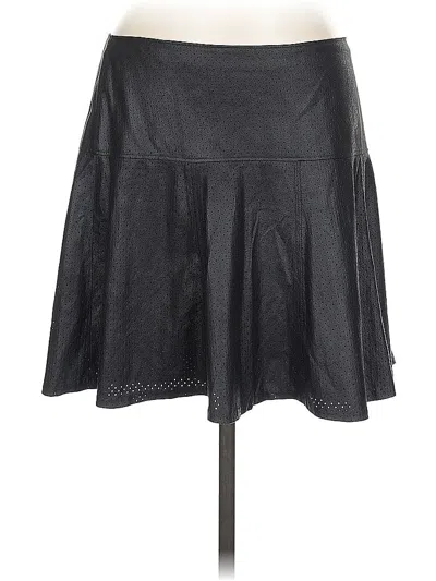 Pre-owned Club Monaco Faux Leather Skirt In Black