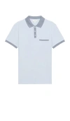 Club Monaco Feeder Collar Polo In Kentucky Blue