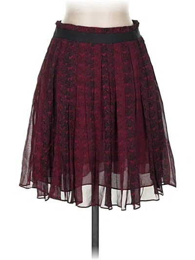 Pre-owned Club Monaco Formal Skirt In Burgundy