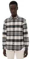 Club Monaco Heavyweight Plaid Flannel Oatmeal Multi In Oatmeal Multi