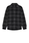 Club Monaco High Texture Shirt Jacket In Blue Multi