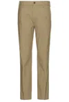 Club Monaco Hybrid Texture Elasticated Trouser In Khaki Texture