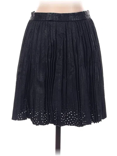 Pre-owned Club Monaco Leather Skirt In Black
