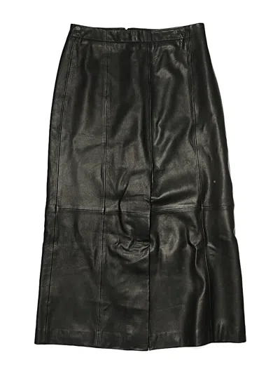 Pre-owned Club Monaco Leather Skirt In Black