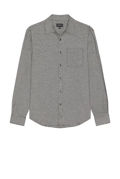 CLUB MONACO LIGHTWEIGHT HOUNDSTOOTH FLANNEL SHIRT