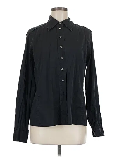 Pre-owned Club Monaco Long Sleeve Blouse In Black