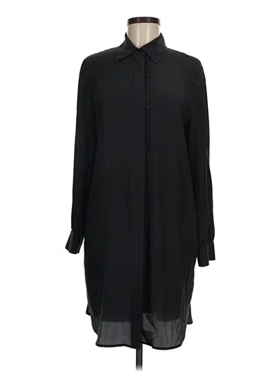 Pre-owned Club Monaco Long Sleeve Blouse In Black