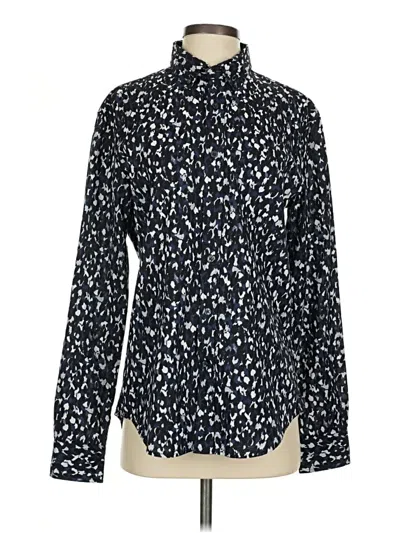 Pre-owned Club Monaco Long Sleeve Blouse In Blue
