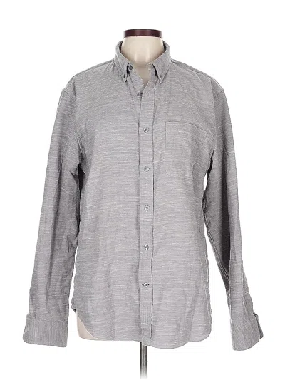Pre-owned Club Monaco Long Sleeve Blouse In Gray