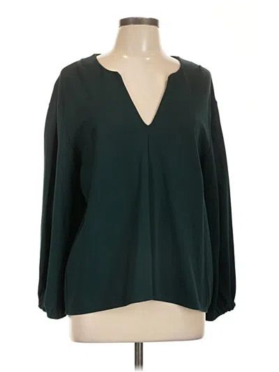 Pre-owned Club Monaco Long Sleeve Blouse In Green