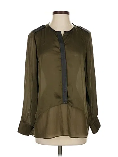 Pre-owned Club Monaco Long Sleeve Blouse In Green
