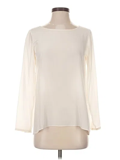Pre-owned Club Monaco Long Sleeve Blouse In Ivory