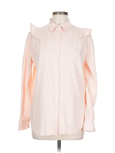 Pre-owned Club Monaco Long Sleeve Blouse In Pink