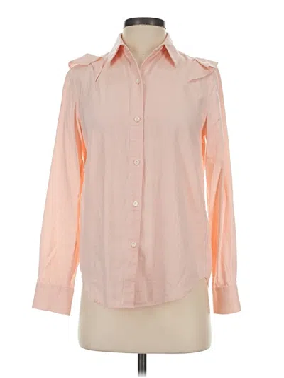 Pre-owned Club Monaco Long Sleeve Blouse In Pink
