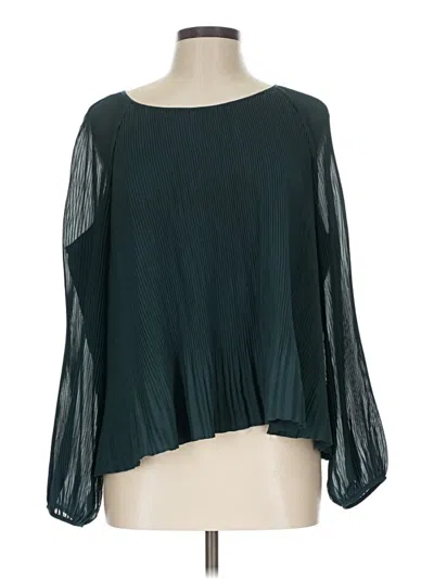 Pre-owned Club Monaco Long Sleeve Blouse In Teal