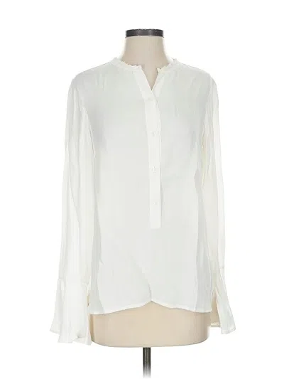Pre-owned Club Monaco Long Sleeve Blouse In White