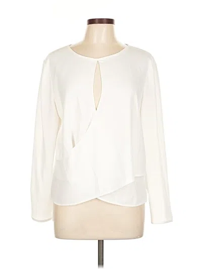 Pre-owned Club Monaco Long Sleeve Blouse In White