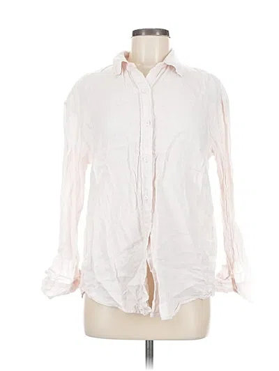 Pre-owned Club Monaco Long Sleeve Blouse In White