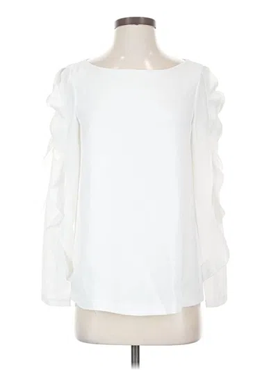 Pre-owned Club Monaco Long Sleeve Blouse In White
