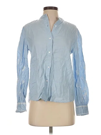 Pre-owned Club Monaco Long Sleeve Button Down Shirt In Blue