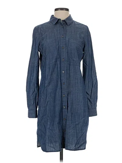 Pre-owned Club Monaco Long Sleeve Button Down Shirt In Blue