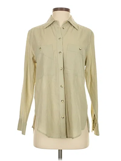 Pre-owned Club Monaco Long Sleeve Button Down Shirt In Brown