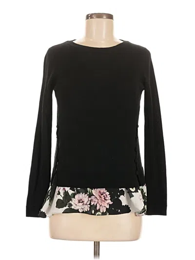 Pre-owned Club Monaco Long Sleeve Top Black Boatneck Tops