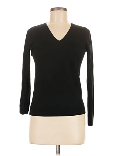 Pre-owned Club Monaco Long Sleeve Top Black V Neck Tops