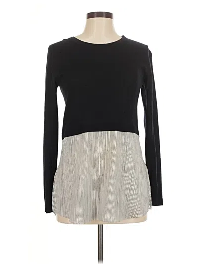 Pre-owned Club Monaco Long Sleeve Top Gray Crew Neck Tops