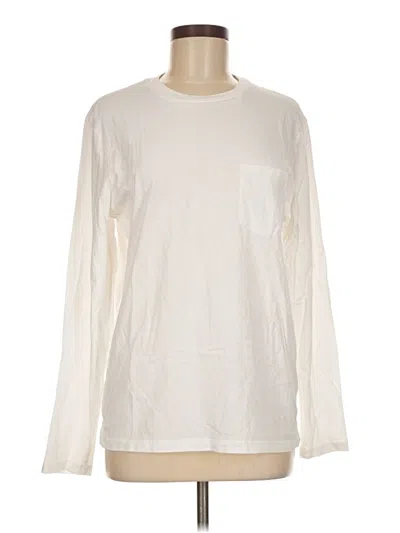 Pre-owned Club Monaco Long Sleeve T-shirt In White