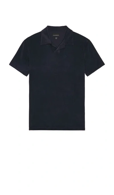 Club Monaco Loop Terry Johnny Collar Polo