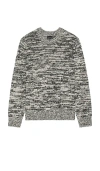 Club Monaco Marl Slub Crew Sweater In Grey