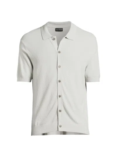 Club Monaco Men's Cotton-blend Bouclé Polo Shirt In Dawn Blue