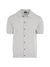 Club Monaco Men's Cotton-blend Bouclé Polo Shirt In Paloma Grey