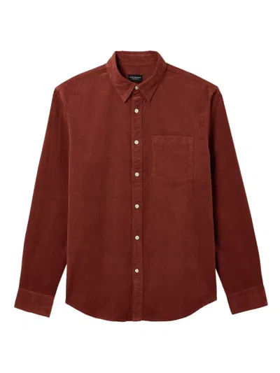 Club Monaco Men's Pinwale Corduroy Shirt In Burgundy