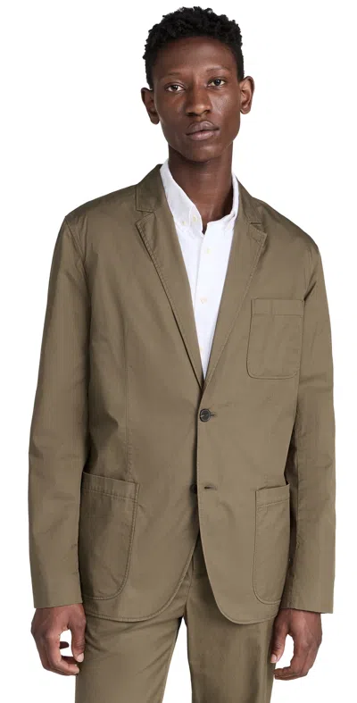 Club Monaco Paper Twill Blazer Olive Taupe