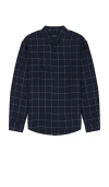 Club Monaco Plaid Utility Shirt In Blue