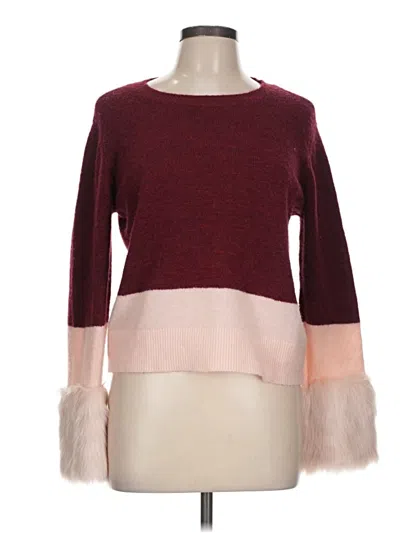 Pre-owned Club Monaco Pullover Sweater In Burgundy