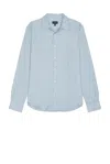 Club Monaco Refine Dress Shirt In Blue Heather