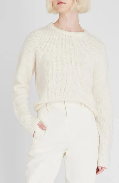 Club Monaco Relaxed Fit Cashmere Bouclé Sweater In Egret