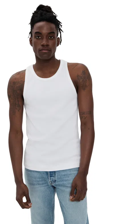 Club Monaco Ribbed Tank Top Blanc De Blanc